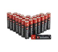 VERBATIM Piles alcalines AAA Premium I 1,5 V I Piles Micro I AAA-LR03-AAA I Piles pour Lecteur MP3, Appareil Photo, télécommande, Rasoir & Bien Plus I Pile alcaline Premium I 20 pièces