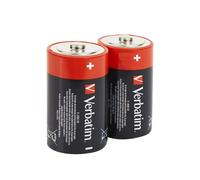 VERBATIM Piles bloc alcalines Premium I 1.5V I Pile mono D-LR20 I D Piles alcalines I Piles pour radio, appareil photo, torche, télécommande et bien plus I Pile alcaline Premium I 2 pièces