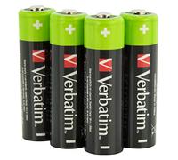 Verbatim Batterie AA rechargeable 49517 – NiMH 1,2V 2500 mAh – Pack de 4, faible autodécharge