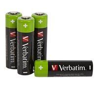 Verbatim Batterie AA rechargeable 49517 – NiMH 1,2V 2500 mAh – Pack de 4, faible autodécharge