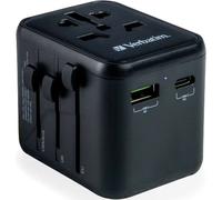 Verbatim UTA-02 Adaptateur de voyage mondial + USB-A et USB-C