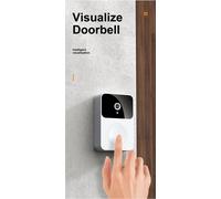 Verbex X9 Sonnette vidéo connectée avec surveillance à distance et vision nocturne haute définition - Blanc