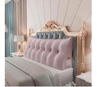 VERCART Coussin compensé Coussin de Lecture pour lit et canapé Coussin de Dossier Coussin Rose Clair 180 cm, Coussin de Dossier