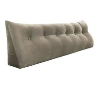 VERCART Coussin de Lecture Cale Dos 180cm, Coussin à Coins, Grands coussins de Lit Velours Beige
