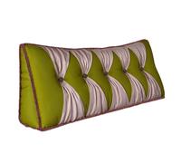 VERCART Coussin dossier velours vert olive 140 cm - mousse haute densité