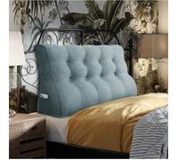 VERCART Coussin Lombaire Cale Oreiller de Lecture Coussin de Dos de Lit Triangulaire Traversin Tête de Lit pour Canapé Gris 140cm