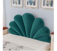 VERCART Tête de lTête de lit en coquillage - 140 x 160 cm - Coussin mural pour chambre - Pour s'asseoir - ado/fille - Bleu