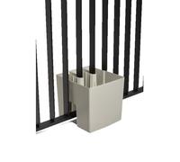 Vercony - Jardinière de Balcon pour Balcon à Barreaux - Jardinière d'Extérieur - 30x34x30cm - Fabriqué aux Pays-Bas - Gris