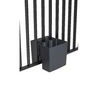 Vercony - Jardinière de Balcon pour Balcon à Barreaux - Jardinière d'Extérieur - 30x34x30cm - Fabriqué aux Pays-Bas - Anthracite