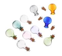 VERDANVERSE 10pièces Bouteilles Verre Mini Bocaux avec Bouchon Liège Multicolores pour DIY Art Décoration Mariage Idée Couleur