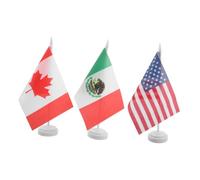VERDANVERSE 3 Pièces Drapeau de Table pour Match de Football 2026 en Tissu Polyester Blanc Impression Vive, Réutilisable, pour Fêtes de Bureau et Soirées Football