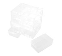 VERDANVERSE Boîte Rangement Lentilles Compartiments Acrylique Transparent avec Tiroir Organiseur de Bureau Compact pour Stockage Lentilles de Contact Mallette Maquillage Tabletop Organizer