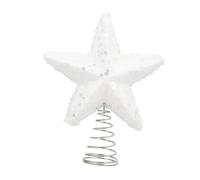 VERDANVERSE Cimier de Sapin D'étoile Blanche, Décoration de Noël Légère et Fiable en Mousse et Fer, pour Sapins et Décorations de Centre Commercial