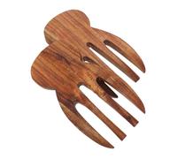 VERDANVERSE Couvert à Salade en Bois, Pinces à Salade 2pcs, Ustensiles Polyvalents pour Servir, Mélanger et Cuisiner, Résistants à l'usure