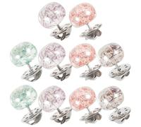 VERDANVERSE Épingles à Boutons sans Couture pour Chemises Femme, 10pcs, Perles Élégantes en Plastique et Métal, Faciles à Fixer Retirer, pour Usage Casual et Formel
