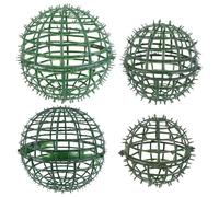 VERDANVERSE Étagère à Compositions en Plastique Vert 4 Pièces, Porte-Ballon de Gazon Décoratif et Robuste pour Décoration de Mariage ou Chambre à Coucher