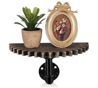 VERDANVERSE Étagère Flottante Support Suspendre en Fer Robuste de Style Ferme avec 8 Vis Décoration Murale d'angle pour Pot de Fleurs pour Bars et Cafés