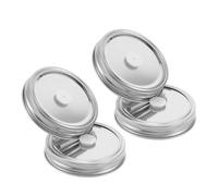 VERDANVERSE Mason Jar Lot de 4 couvercles hermétiques en acier inoxydable réutilisables et amovibles pour le stockage hermétique des aliments et le nettoyage hygiénique