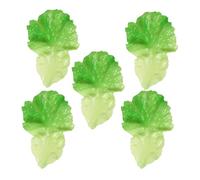 VERDANVERSE Modèle en PVC Feuille Artificielle de Laitue 5 Pièces de Vert
