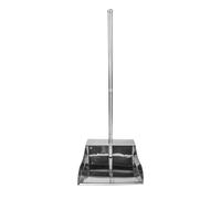 VERDANVERSE Pelle à Poussière Inox Manche Long Ergonomique, Pelle de Nettoyage Sol Maison en Acier Inoxydable Épaisse et Antirouille, Ramasse-poussière sans Courbure pour Usage Domestique