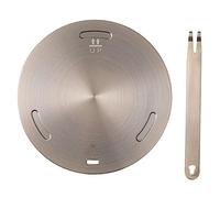 VERDANVERSE Plaque Métallique D'adaptation 20 Cm En Acier Inoxydable Pour Cuisinière à Induction Et Gaz, Diffuseur De Chaleur Poignée Ergonomique Cuisine Familiale