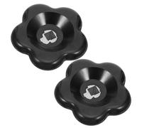 VERDANVERSE Poignée de Vanne en Bakélite Noire 7x7mm avec Trou Carré, Lot de 2, Installation Facile, Compatible avec Tige de Robinet Extérieur et Vanne D'arrêt