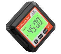 VERDANVERSE Rapporteur D'angle Niveau Numérique Rouge Compact en Abs, Mesure Rapide et Précise, 4x90° et 2x180°, pour Mesures D'angles Pentes