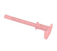 VERDANVERSE Règle à Sourcils en Plastique Rose Légère, Pied à Coulisse de Poche pour Maquillage des Débutants, Outil de Mesure Précis Maquillage des Sourcils