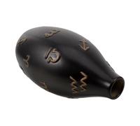 VERDANVERSE Vase Décor Artistique Élégant Moderne Minimaliste Noir en Céramique Motif Zodiac en Relief Double Fonction pour Fleurs Fraîches ou Herbe de Pampas, pour Centre de Table Mariage