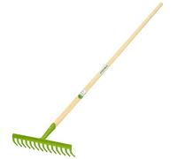 Verdemax 3285 130 cm 14 Dents Râteau avec Manche en Bois certifié FSC