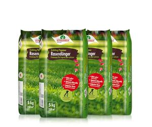 Verdurmax 4 x 5 kg d'Engrais pour Gazon Printemps & Été - Longue Durée | Engrais à Libération Prolongée avec Azote pour 1000 m² de Gazon Vert Luxuriant - Sans Danger pour les Chiens