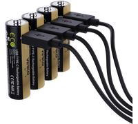 VERICO 4X AA3300 - Batterie LI-Ion, AA (Mignon), 1,5 V, 2220 mAh, USB-C, Paquet de