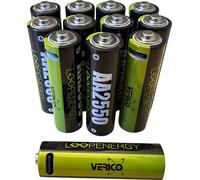 VERICO Batterie Li-Ion Loop Energy AA, avec prise USB-C, pack de 12