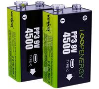 Verico LoopEnergy USB-C Pile rechargeable 6LR61 (9V) Li-Ion 500 mAh 7.4 V 2 pc(s)