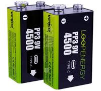 Verico LoopEnergy USB-C Pile rechargeable 6LR61 (9V) Li-Ion 500 mAh 7.4 V 2 pc(s)