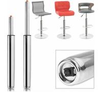 Vérin À Gaz Chaise Bureau - Lot De 2 - Chrome - Vérin De Remplacement - Fauteuil Et Tabouret De Bar - 280 Mm
