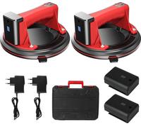 Vérin à ventouse électrique, capacité de charge de 200 kg, diamètre de 20 cm, coffret en plastique rouge (lot de 2)