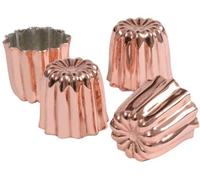 Véritable moule à cannelés en cuivre Ø 4,5 cm - pour cannelés - 1 pièce - cuivre étamé