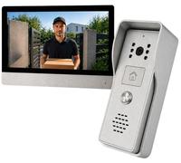 Verk 27802 Interphone vidéo avec écran LCD, Wi-Fi, vision nocturne IR, couleur argent