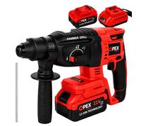 Verk 28008 : Percuteur à percussion SDS+ sans fil, 21 V - 2 batteries Li-Ion de 3 Ah, livré avec une mallette
