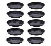 Verliked 10pcs Plantes Soucoupes En Plastique Pot De Fleurs Soucoupe Pot De Plantes Pour Plantes De Jardin D'intérieur Et D'extérieur Le noir 11,5 cm x 11,5 cm x 1,6 cm