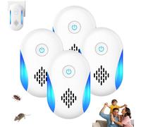 Vermix Pulse Pro, Le Répulsif À Ultrasons Le Plus Puissant Contre Les Nuisibles, Répulsif Efficace Contre Les Insectes, Silencieux Et À Large Couverture pour Souris, Rats Et Araignées. (4pcs)