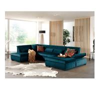 Lisa design canapé panoramique Vermont - Bleu canard