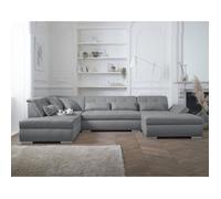 Lisa design Canapé panoramique Vermont - Gris clair