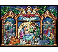 Vermont Christmas Company Calendrier de l'Avent en vitrail 1000 pièces - 24 Sections de Puzzle à compléter - Compte à rebours jusqu'à Noël Chaque Jour en décembre