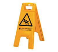VERMOP Panneau d'avertissement attention danger de glissement 275 mm 565 mm jaune / noi Quantité:1