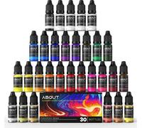 Vernis à base de résine époxy, 30 coloris disponibles, hautement concentré, peinture pour le bricolage et l'artisanat, pour les accessoires et les bijoux, 10 ml par produit
