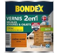 BONDEX - Vernis - Protège et Embellit le Bois - Satin - 0,25l - Chêne doré