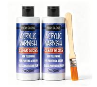 Vernis acrylique transparent, vernis de peinture acrylique et d'artisanat haute brillance, revêtement transparent non jaunissant, convient pour l'argile, le verre, le plastique, protège et améliore la