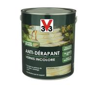 Vernis antidérapant sol - V33 - Incolore satiné 0,75 L - Extérieur/intérieur - Anti-glisse (silice) - Pour sols lisses